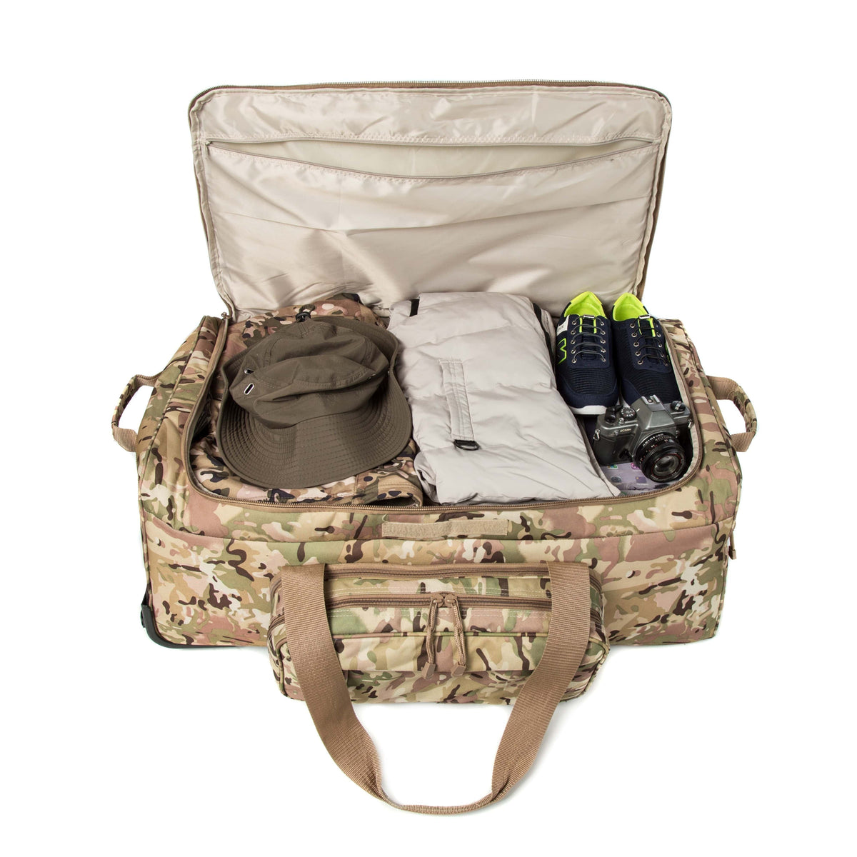 Tactical Duffle Bag, Large Capacity Travel Gear Bag for Camping, Hiking and Outdoor Adventures