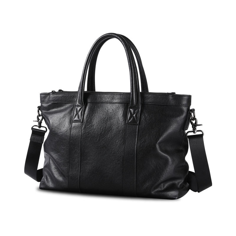 Genuine Leather Laptop Messenger Bag, Women's Crossbody Shoulder Bag with Custom Logo Option